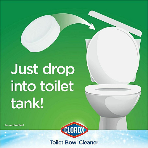 Clorox Ultra Clean Toilet Tablets Bleach 3.50 oz (0.22 lb) - Deodorize, Easy to Use - White - 2/Pack - 840 / Pallet (30024PL)