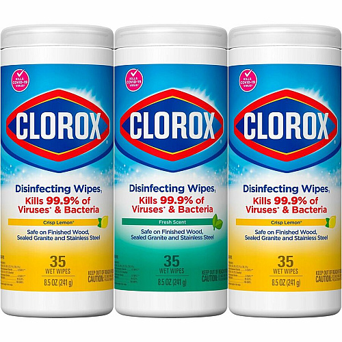 Clorox Disinfecting Cleaning Wipes Value Pack Ready-To-Use - Easy to Use - White - 35/Tub - 675 / Pallet (30112PL)