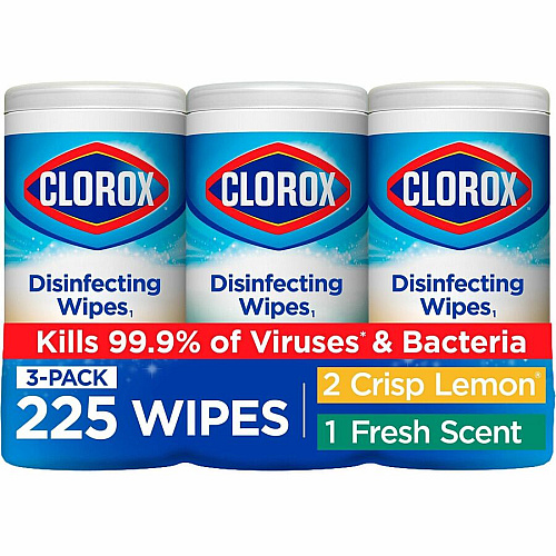 Clorox Disinfecting Bleach Free Cleaning Wipes Value Pack Easy to Use, Bleach-free, Antibacterial - White - 75/Tub - 240 / Bundle (30208BD)