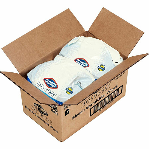 Clorox Healthcare Bleach Germicidal Wipes Refill Ready-To-Use - 12" Length x 12" Width - Anti-corrosive - White - 110/Tub - 200 / Pallet (30359PL)
