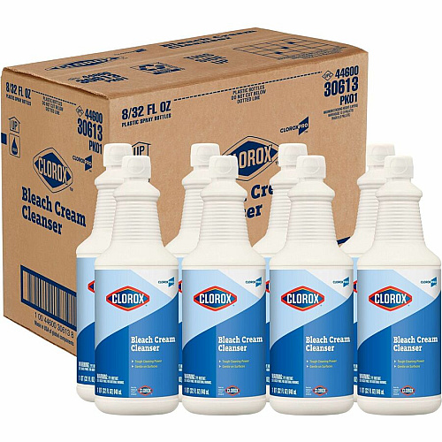 CloroxPro&trade; Bleach Cream Cleanser 32 fl oz (1 quart) - Clear - 512 / Pallet (30613PL)