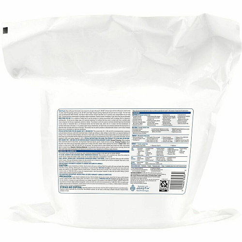 Clorox Healthcare Hydrogen Peroxide Cleaner Disinfectant Wipes 11" Length x 12" Width - Bleach-free, Antibacterial - White - 185/Pack - 200 / Pallet (30827PL)