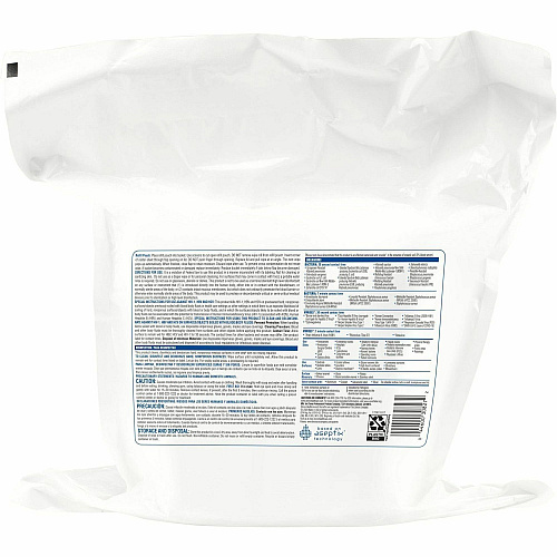 Clorox Healthcare Hydrogen Peroxide Cleaner Disinfectant Wipes 11" Length x 12" Width - Bleach-free, Antibacterial - White - 185/Pack - 200 / Pallet (30827PL)