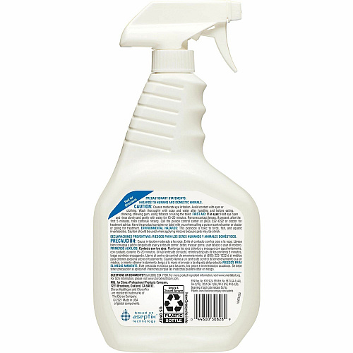 Clorox Healthcare Hydrogen Peroxide Cleaner Disinfectant Spray 32 fl oz (1 quart) - Bleach-free, Antibacterial - Clear - 216 / Bundle (30828BD)