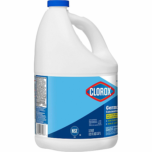 CloroxPro&trade; Germicidal Bleach Concentrate - 121 fl oz (3.8 quart) - Recommended For: Germs Remover - Disinfectant, Deodorize - Clear - 84 / Bundle (30966BD)