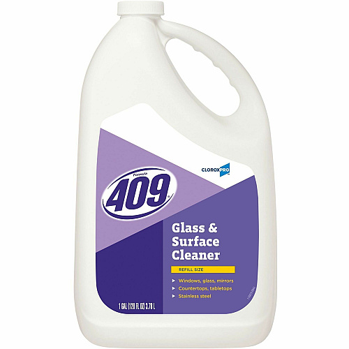 CloroxPro&trade; Formula 409 Glass & Surface Cleaner Refill For Kitchen - 128 fl oz (4 quart) - 108 / Pallet - Streak-free - Clear (3107PL)