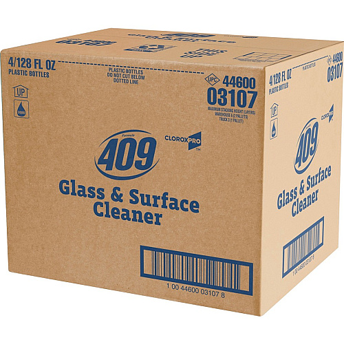 CloroxPro&trade; Formula 409 Glass & Surface Cleaner Refill For Kitchen - 128 fl oz (4 quart) - 108 / Pallet - Streak-free - Clear (3107PL)
