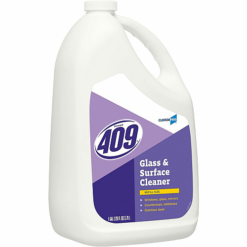 CloroxPro&trade; Formula 409 Glass & Surface Cleaner Refill For Kitchen - 128 fl oz (4 quart) - 108 / Pallet - Streak-free - Clear (3107PL)