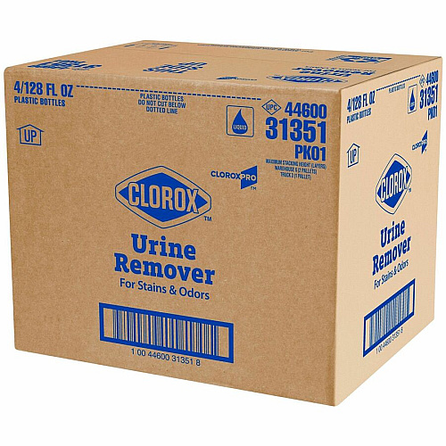 CloroxPro&trade; Urine Remover for Stains and Odors Refill 128 fl oz (4 quart) - Bleach-free - Clear - 60 / Bundle (31351BD)