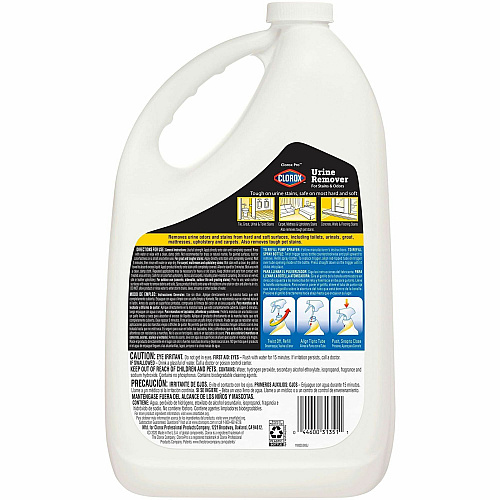 CloroxPro&trade; Urine Remover for Stains and Odors Refill 128 fl oz (4 quart) - Bleach-free - Clear - 60 / Bundle (31351BD)
