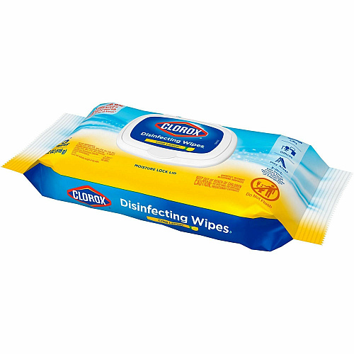 Clorox Disinfecting Cleaning Wipes Flex Pack Crisp Lemon Scent - Bleach-free, Antibacterial - White - 75/Pack - 600 / Pallet (31404PL)