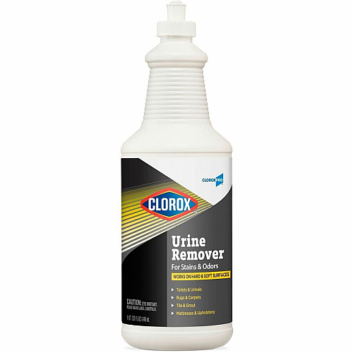 CloroxPro&trade; Pull-Top Urine Remover for Stains and Odors 32 fl oz (1 quart) - Bleach-free - White - 276 / Bundle (31415BD)