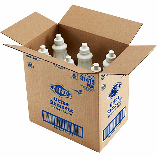 CloroxPro&trade; Pull-Top Urine Remover for Stains and Odors 32 fl oz (1 quart) - Bleach-free - White - 276 / Bundle (31415BD)