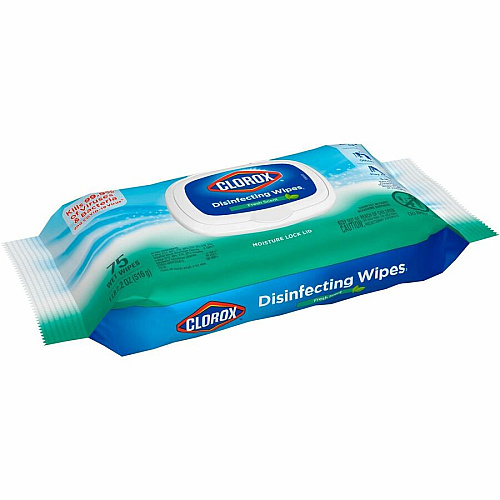Clorox Disinfecting Cleaning Wipes Flex Pack Fresh Scent - Bleach-free, Antibacterial - White - 75/Pack - 300 / Bundle (31430BD)