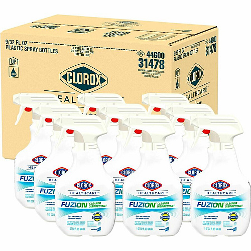 Clorox Fuzion Cleaner Disinfectant Ready-To-Use - 32 fl oz (1 quart) - Low Odor, Odor Neutralizer, Easy to Use - Translucent Bottle - 432 / Pallet (31478PL)