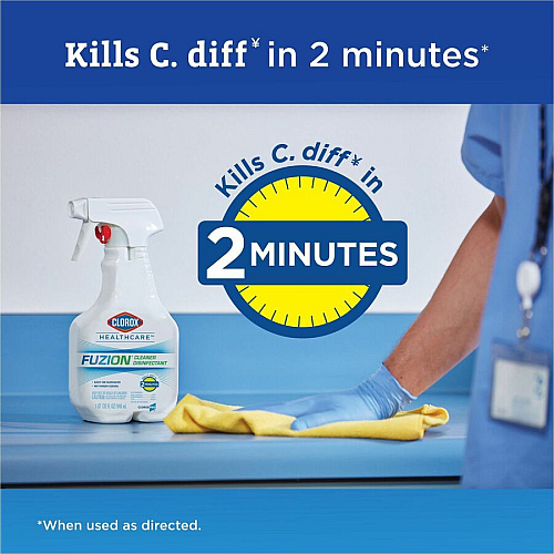 Clorox Fuzion Cleaner Disinfectant Ready-To-Use - 32 fl oz (1 quart) - Low Odor, Odor Neutralizer, Easy to Use - Translucent Bottle - 432 / Pallet (31478PL)