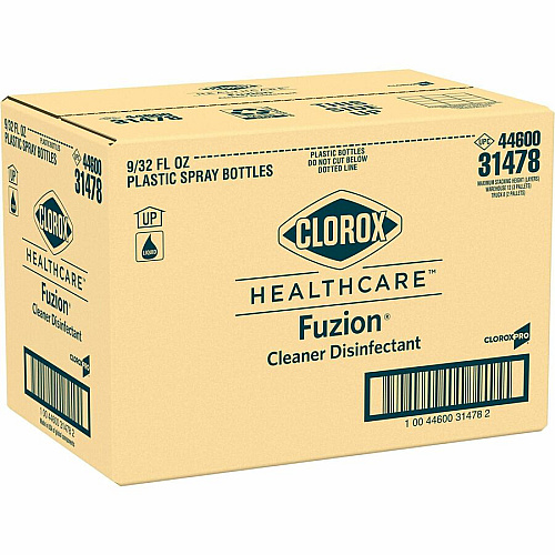 Clorox Fuzion Cleaner Disinfectant Ready-To-Use - 32 fl oz (1 quart) - Low Odor, Odor Neutralizer, Easy to Use - Translucent Bottle - 432 / Pallet (31478PL)