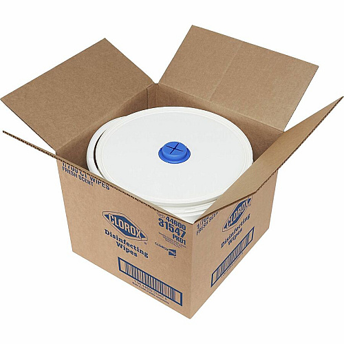 CloroxPro&trade; Disinfecting Wipes Ready-To-Use - Fresh Scent - Pre-moistened, Anti-bacterial, Textured - White - 700/Tub - 24 / Bundle (31547BD)