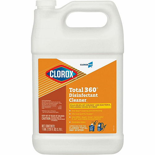 CloroxPro Total 360 Disinfectant Cleaner 128 fl oz (4 quart) - Translucent - 4 / Carton (31650CT)
