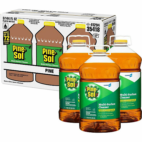 CloroxPro&trade; Pine-Sol Multi-Surface Cleaner 144 fl oz (4.5 quart) - Pine Scent - 63 / Bundle - Residue-free, Deodorize, Disinfectant, Antibacterial - Clear (35418BD)