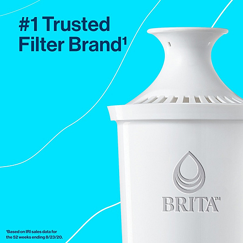 Brita Replacement Water Filter for Pitchers Dispenser - Pitcher - 40 gal Filter Life (Water Capacity)2 Month Filter Life (Duration) - 3/Pack - 336 / Bundle - Blue, White (35503BD)
