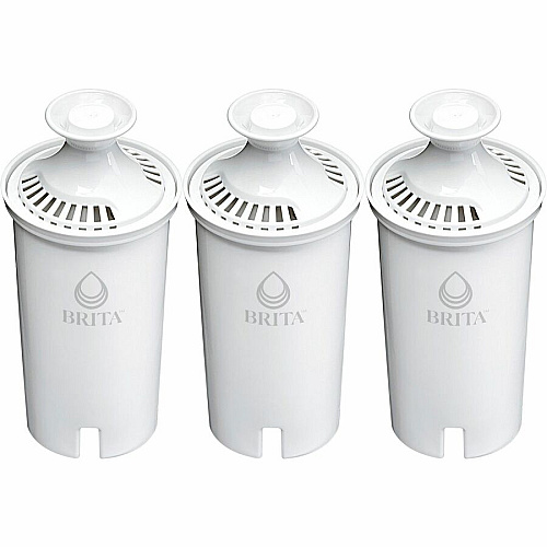 Brita Replacement Water Filter for Pitchers Dispenser - Pitcher - 40 gal Filter Life (Water Capacity)2 Month Filter Life (Duration) - 3/Pack - 336 / Bundle - Blue, White (35503BD)