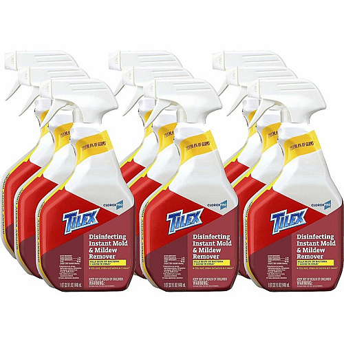 CloroxPro&trade; Tilex Disinfecting Instant Mold and Mildew Remover Spray 32 fl oz (1 quart) - Disinfectant, Antibacterial - White - 216 / Bundle (35600BD)