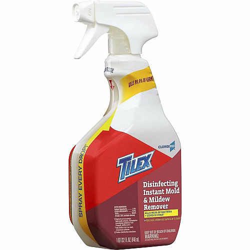 CloroxPro&trade; Tilex Disinfecting Instant Mold and Mildew Remover Spray 32 fl oz (1 quart) - Disinfectant, Antibacterial - White - 216 / Bundle (35600BD)