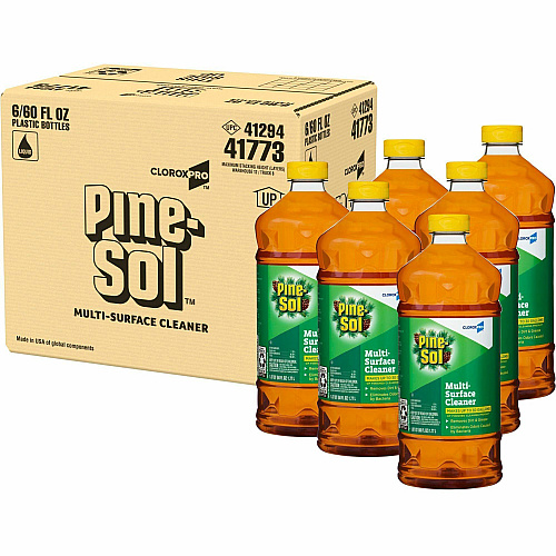 CloroxPro&trade; Pine-Sol Multi-Surface Cleaner Concentrate - 60 fl oz (1.9 quart) - Pine Scent - 192 / Bundle - Disinfectant, Deodorize, Residue-free, Pleasant Scent, Versatile, Antibacterial - Amber (41773BD)