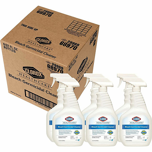 Clorox Healthcare Bleach Germicidal Cleaner Ready-To-Use - 32 fl oz (1 quart) - Anti-corrosive, Antibacterial, Disinfectant - White, Clear Bottle - 360 / Pallet (68970PL)