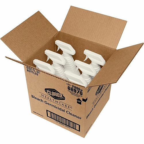 Clorox Healthcare Bleach Germicidal Cleaner Ready-To-Use - 32 fl oz (1 quart) - Anti-corrosive, Antibacterial, Disinfectant - White, Clear Bottle - 360 / Pallet (68970PL)