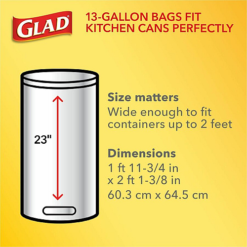 Glad ForceFlexPlus X-Large Kitchen Drawstring Bags Fresh Clean with Febreze Freshness - Large Size - 20 gal Capacity - 32.01" Length x 24.02" Width - Drawstring Closure - Gray - Home, Office, Garbage, Kitchen - 30/Box - 180 / Bundle (78913BD)
