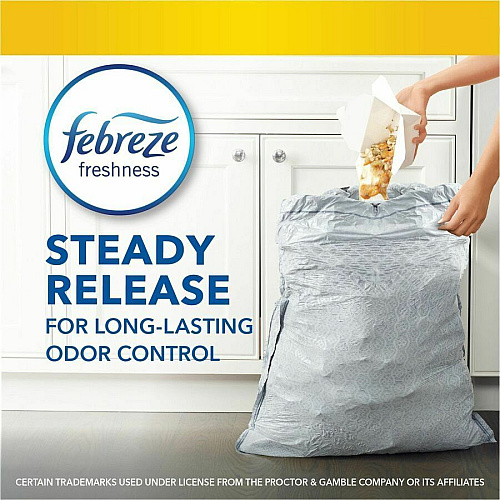 Glad ForceFlexPlus X-Large Kitchen Drawstring Bags Fresh Clean with Febreze Freshness - Large Size - 20 gal Capacity - 32.01" Length x 24.02" Width - Drawstring Closure - Gray - Home, Office, Garbage, Kitchen - 30/Box - 180 / Bundle (78913BD)