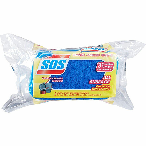 S.O.S. S.O.S All Surface Scrubber Sponge (91028BD)