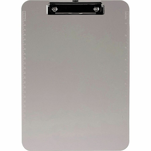 Business Source Transparent Plastic Clipboard 9" x 12" Sheet Size - Plastic - Smoke - 1 Each (BSN01870)
