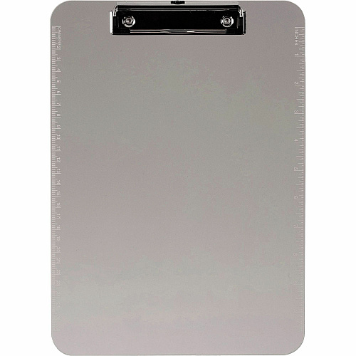 Business Source Transparent Plastic Clipboard 9" x 12" Sheet Size - Plastic - Smoke - 1 Each (BSN01870)