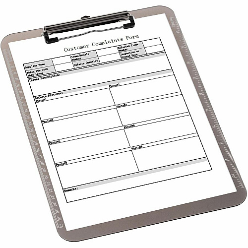 Business Source Transparent Plastic Clipboard 9" x 12" Sheet Size - Plastic - Smoke - 1 Each (BSN01870)