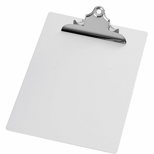 Business Source Aluminum Clipboard 8 1/2" x 11" Sheet Size - Clamp - Aluminum - Silver - 1 Each (BSN86259)