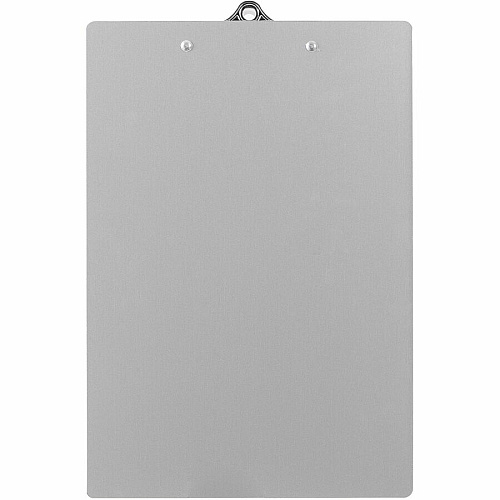 Business Source Aluminum Clipboard 8 1/2" x 11" Sheet Size - Clamp - Aluminum - Silver - 1 Each (BSN86259)