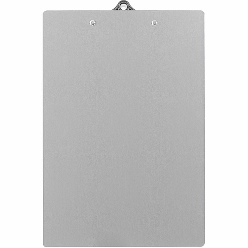 Business Source Aluminum Clipboard 8 1/2" x 11" Sheet Size - Clamp - Aluminum - Silver - 1 Each (BSN86259)