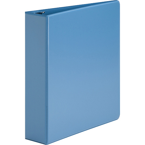 Business Source Premium Round Ring View Binder 2" Binder Capacity - Letter - 8 1/2" x 11" Sheet Size - 475 Sheet Capacity - Fastener(s): Round Ring - Pocket(s): 2, Internal - Polypropylene, Board, Chipboard - Light Blue - Wrinkle-free, Non-glar (BSN01642)