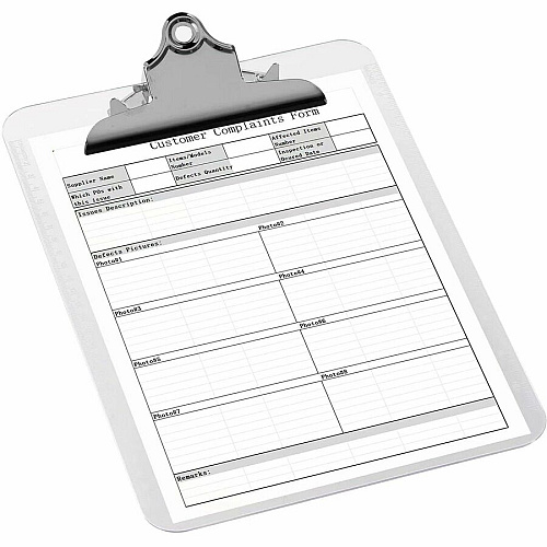 Business Source Spring Clip Plastic Clipboard 8 1/2" x 11" Sheet Size - Spring Clip - Plastic - Clear - 1 Each (BSN01860)