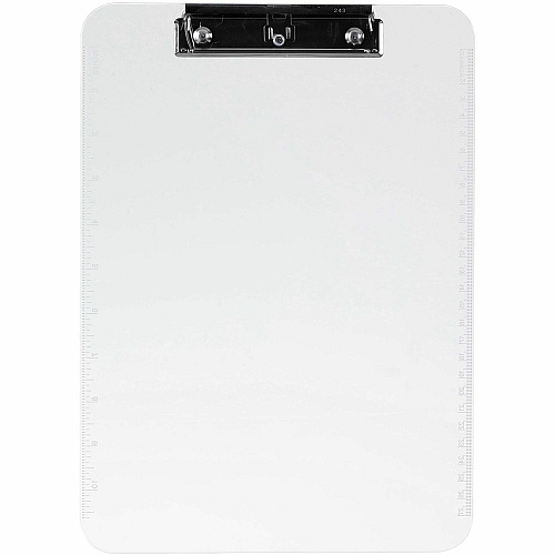 Business Source Flat Clip Clipboard 9" x 12" Sheet Size - Plastic - Clear - 6 / Bundle (BSN01869BD)