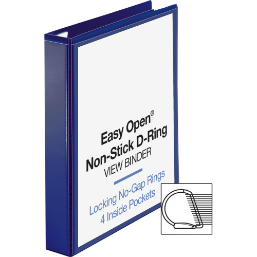 Business Source Easy Open Nonstick D-Ring View Binder (26974)