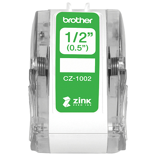 Brother Multipurpose Label 1/2" Width - Zero Ink (ZINK) - Paper - Water Resistant - 1 Each (CZ1002)