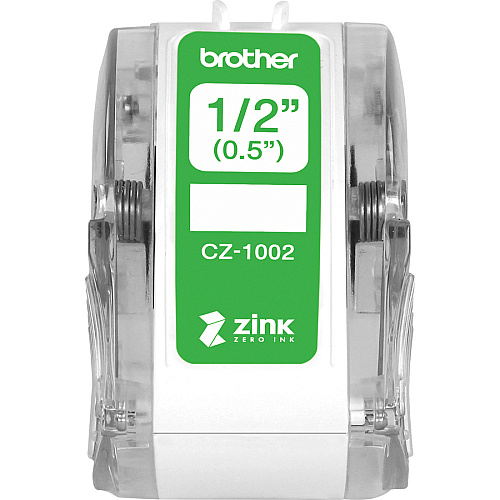 Brother Multipurpose Label 1/2" Width - Zero Ink (ZINK) - Paper - Water Resistant - 1 Each (CZ1002)