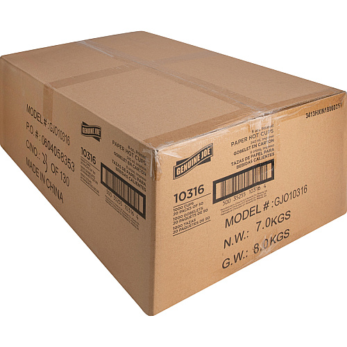 Genuine Joe 8 oz Hot Beverage Cups 8 fl oz - Assorted - Paper - Hot Chocolate, Cappuccino, Tea, Coffee, Beverage - 50/Pack - 20 / Carton (GJO10316CT)
