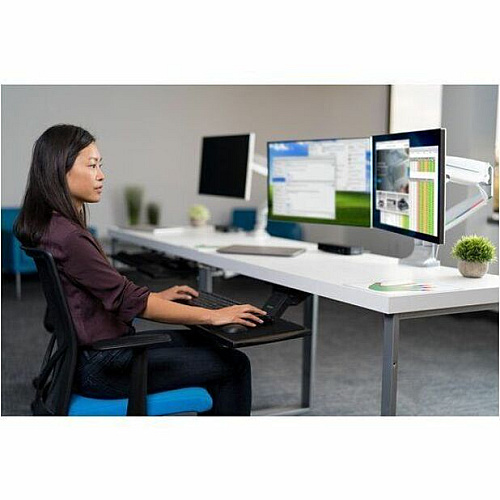 Kensington SmartFit Mounting Arm for Monitor, Flat Panel Display, Curved Screen Display - Landscape/Portrait Height Adjustable - 1 Display(s) Supported - 13" to 32" Screen Support - 75 x 75, 100 x 100 - VESA Mount Compatible - 1 Each (55470)
