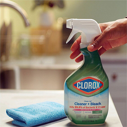 Clorox Clean-Up All Purpose Cleaner with Bleach For Multipurpose - 32 fl oz (1 quart) - Rain Clean Scent - Recommended For: Stain Remover - Deodorize, Disinfectant, Easy to Use - Multi Spray Bottle - 1 Each (30197)
