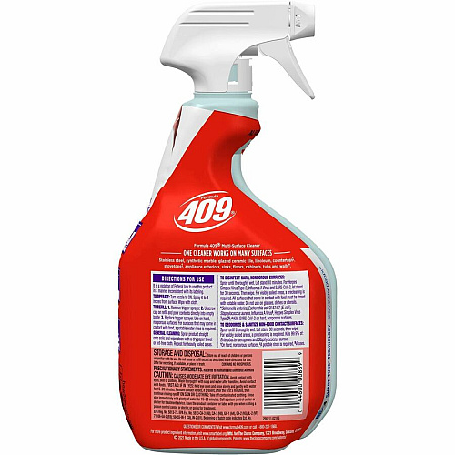 Formula 409 Multi-Surface Cleaner 32 fl oz (1 quart) - Original Scent - Recommended For: Grease Remover - Anti-bacterial, Deodorize, Disinfectant - White, Red - 1 Each (31220)